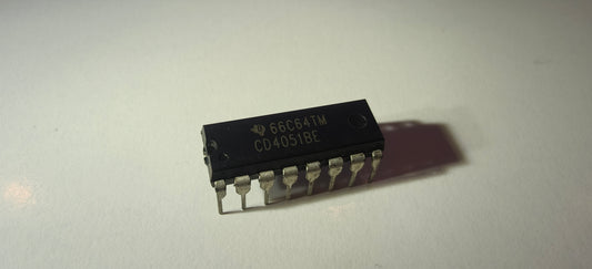 CD4051BE - CMOS Single 8-Channel Analog Multiplexer or Demultiplexer - DIP-16 THT